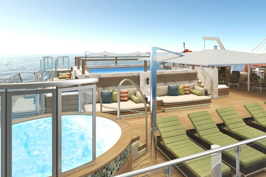 Take a dip in the heated outdoor swimming pool or one of two Jacuzzis.